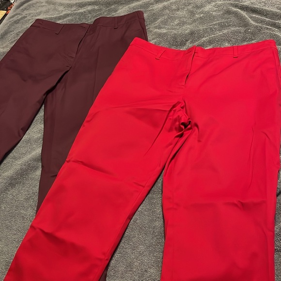 Talbots Women’s Red Slim Crop Pants NWOT, size 10. Also have same in PLUM color - Picture 10 of 10